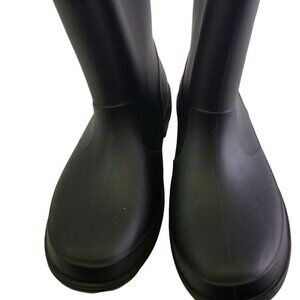 Rugged Outback Rain Boots Matte Black Big Kids Size 3 Nice Pull On Rain Boot
